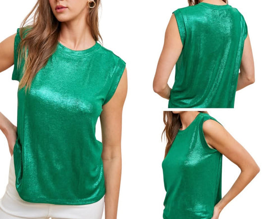 Emerald Shine Muscle Tee