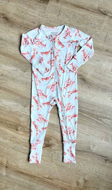 Crawfish Zipper Onesie